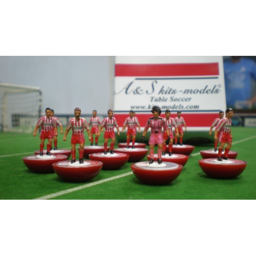 Subbuteo Andrew Table Soccer Olympiacos 1984-1985 on Lightweight bases